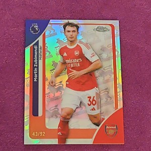 Topps Chrome Premier League 2026 Martin Zubimendi /92 LogoFractor Arsenal FC  for sale on Ebay
