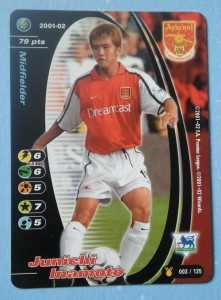 Wizards 2001-02 card Junichi Inamoto  of Arsenal for sale on Ebay