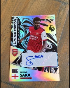 BUKAYO SAKA GENUINE AUTOGRAPH LIMITED EDITION - 21/22 ARSENAL for sale on Ebay