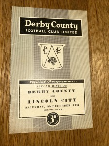 Derby County V Lincoln City 1954/55 for sale on Ebay