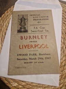 Burnley V Blackburn FA Cup Semi Final At Blackburn Rovers 29/3/1947 for sale on Ebay
