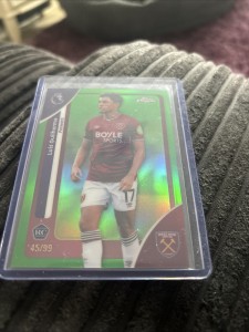 Topps Chrome Premier League 2026 Luis Guilherme Green Refractor /99 West Ham for sale on Ebay