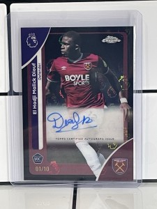 Topps Chrome Premier League 25/26 El Hadji Malick Diouf 1/10 Auto - West Ham for sale on Ebay