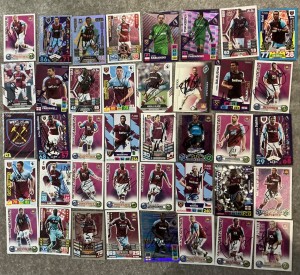 WEST HAM UNITED COLLECTION OF 42 HANDSIGNED FOOTBALL TRADING CARDS for sale on Ebay