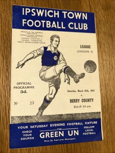 Ipswich Town V Derby County 1954/55 for sale on Ebay
