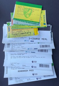 Job lot 19 different Norwich City v Manchester United tickets/stubs as described for sale on Ebay