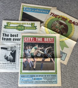 Norwich City Souvenir Newspaper Supplements 1986/87 for sale on Ebay