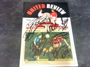 Multi Signed Manchester United v Leeds United Programme 1994 for sale on Ebay