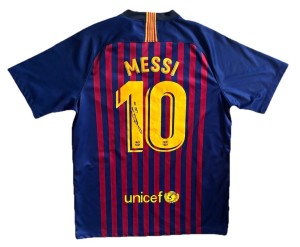 LIONEL MESSI Hand Signed 2018/19 Authentic FC Barcelona Nike Home Jersey COA for sale on Ebay