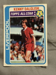  Hand signed Kenny Dalglish Liverpool Topps Trade Card Blue back for sale on Ebay
