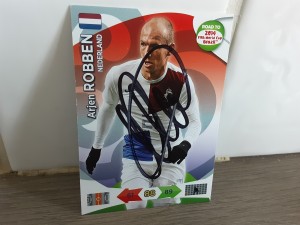 ARJEN ROBBEN - HOLLAND Hand Signed World Cup 2014 Football trading card  for sale on Ebay