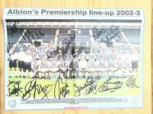 Hand Signed A3 Picture - West Bromwich Albion FC 2002/03 season - 19 signatures for sale on Ebay
