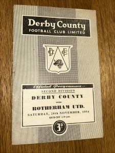 Derby County V Rotherham United 1954/55 for sale on Ebay