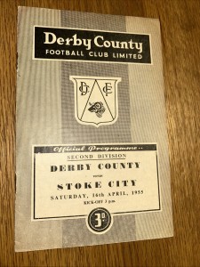 Derby County V Stoke City 1954/55 for sale on Ebay
