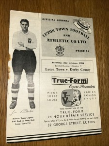 Luton Town V Derby County 1954/55 for sale on Ebay