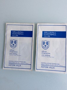 2 X MILLWALL V ASTON VILLA HOMES FROM 1969 - 1970 POSTPONED GAME AND RE ARRANGED for sale on Ebay