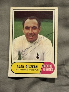  Hand signed Alan Gilzean Tottenham Topps Trade Card Green back for sale on Ebay