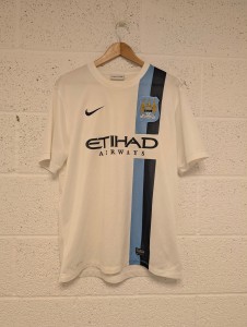 Nike Manchester City Third Football Shirt 2013-2014 White Men's L for sale on Ebay