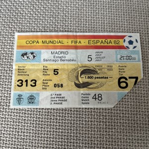 1982 World Cup Game #48 ticket England vs Spain l@@k for sale on Ebay