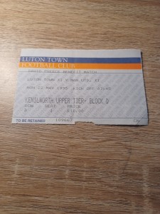 1994-95 Luton Town V Man Utd. David Preece Benefit Match. V RARE. for sale on Ebay