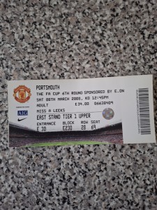 MATCH TICKET FA CUP 6th rd MAN UTD V PORTSMOUTH 8th mar 2008 for sale on Ebay
