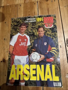 Signed 1991 Official Arsenal Calender Signed by Players for sale on Ebay