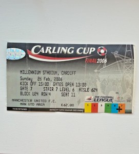 Manchester United Ticket 26 Feb 2006 Carling Cup Final Millennium Stadium for sale on Ebay