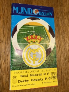 Real Madrid V Derby County European Cup 1975/76 for sale on Ebay