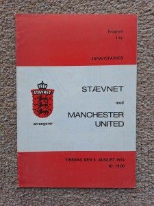 Staevnet v Man Utd 74/75 Friendly for sale on Ebay