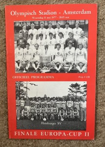 1977 European Cup Final - RSC Anderlecht v Hamburger SV - 11/5/77 Original for sale on Ebay