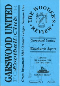 Garswood United v Whitchurch Alport 05/11/94 Mid-Cheshire Division 1 for sale on Ebay