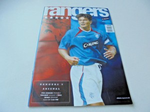 2003/04 GLASGOW RANGERS V ARSENAL  (FRIENDLY ) PROGRAMME DATED 05.08.2003 for sale on Ebay