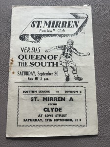 St Mirren V Queen of The South Sept 1952 Football Programme Scottish League Div for sale on Ebay