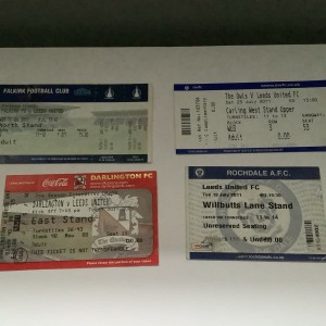 4 LEEDS UNITED FOOTBALL PRE-SEASON FRIENDLY AWAY MATCH TICKETS 2008 & 2011 for sale on Ebay