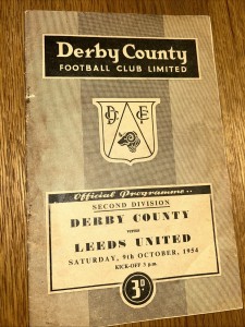 Derby County V Leeds United 1954/55 for sale on Ebay