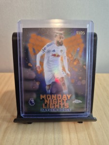2026 Topps Chrome EPL MNL-35 Jayden Bogle Monday Night Lights Leeds Orange /25 for sale on Ebay