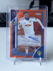 Jayden Bogle Auto /25 Topps Chrome Premier League 2025/26 Leeds United Geometric for sale on Ebay