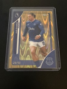 Jack Grealish Topps Chrome Gold /50 49/50 Everton SP Rare for sale on Ebay