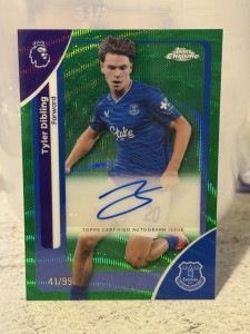 Topps Chrome Tyler Dibling Green Refractor Auto /99 Everton for sale on Ebay