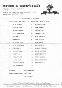 Havant v Brighton & HA XI 1999-20 (FR) for sale on Ebay