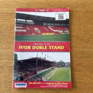 EXETER CITY V BRIGHTON 2000/01 SEASON for sale on Ebay