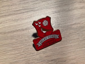 Selby town fc, football pin badge for sale on Ebay
