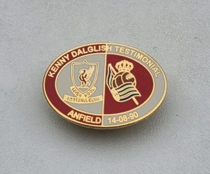 LIVERPOOL KENNY DALGLISH TESTIMONIAL 90 PIN BADGE RARE for sale on Ebay