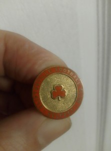 Cliftonville FC Original Tie clip Red Shamrock Irish League for sale on Ebay