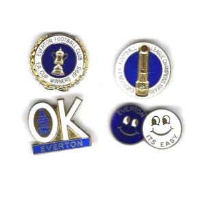 EVERTON BADGES SET OF 4 for sale on Ebay