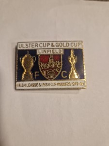Linfield FC Ulster Cup & Gold Cup Pin Badge Irish League And Cup Winners 79/80 for sale on Ebay