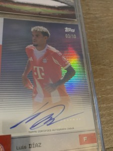 Luis Diaz Auto /10 Topps team set 2026 Bayern Munich Liverpool ssp LOW POP for sale on Ebay