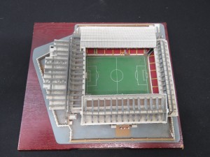 Anfield Stadium Liverpool LFC 3D Model On A Wooden Base, 12