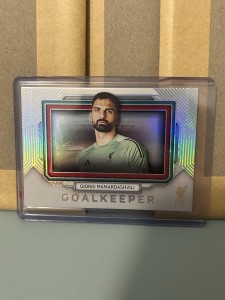 Giorgi Mamardashvili Silver Parallel 34/35 Liverpool Platinum Futera 2025 for sale on Ebay