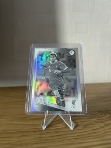 2025/26 Topps UCC Flagship Hugo Ekitike /75 Black & White Foil Liverpool FC for sale on Ebay